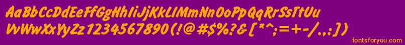 InformcBold Font – Orange Fonts on Purple Background