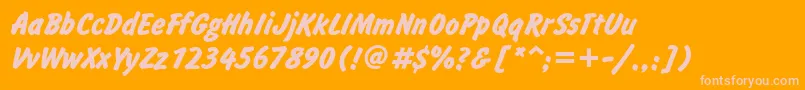 InformcBold Font – Pink Fonts on Orange Background