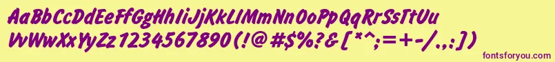 InformcBold Font – Purple Fonts on Yellow Background