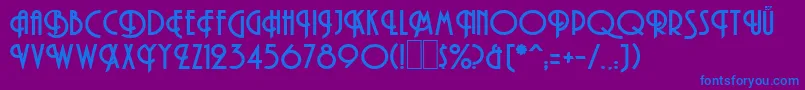 HamanBold Font – Blue Fonts on Purple Background