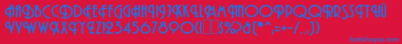 HamanBold Font – Blue Fonts on Red Background