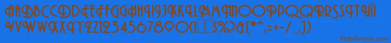 HamanBold Font – Brown Fonts on Blue Background