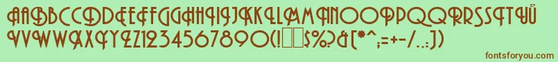 HamanBold Font – Brown Fonts on Green Background