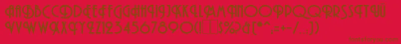 HamanBold Font – Brown Fonts on Red Background