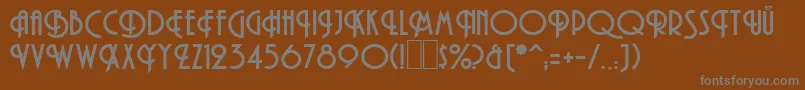 フォントHamanBold – 茶色の背景に灰色の文字