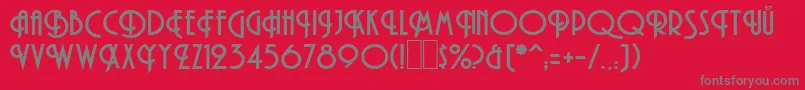 Czcionka HamanBold – szare czcionki na czerwonym tle