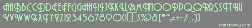 HamanBold Font – Green Fonts on Gray Background