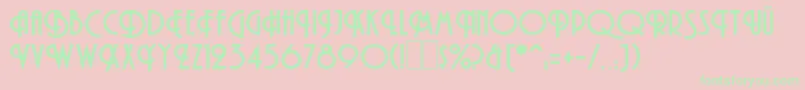 HamanBold Font – Green Fonts on Pink Background