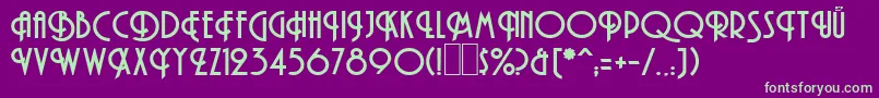 HamanBold Font – Green Fonts on Purple Background