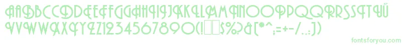HamanBold Font – Green Fonts on White Background