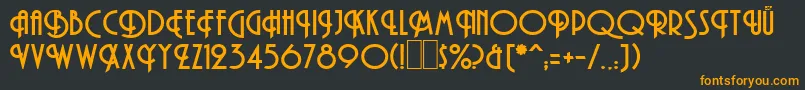 Czcionka HamanBold – pomarańczowe czcionki na czarnym tle
