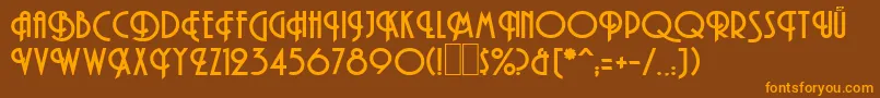 HamanBold Font – Orange Fonts on Brown Background