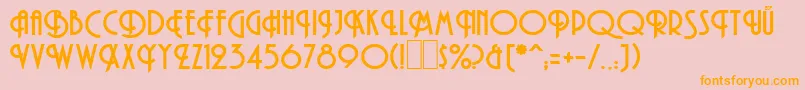 HamanBold-Schriftart – Orangefarbene Schriften auf rosa Hintergrund