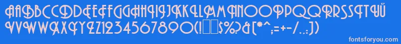 fuente HamanBold – Fuentes Rosadas Sobre Fondo Azul