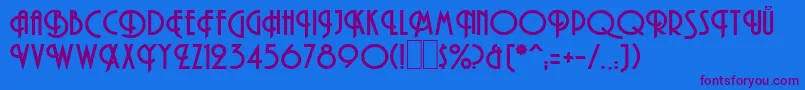 HamanBold Font – Purple Fonts on Blue Background