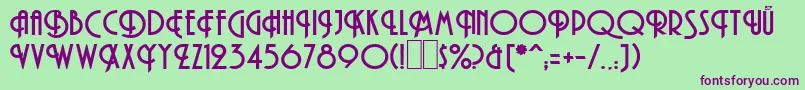 HamanBold-fontti – violetit fontit vihreällä taustalla
