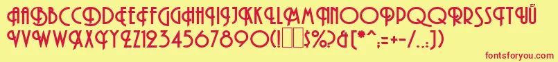 HamanBold Font – Red Fonts on Yellow Background