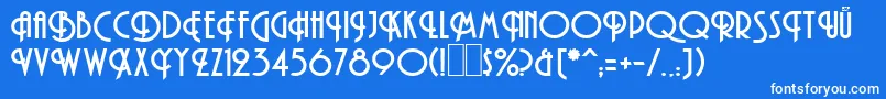 HamanBold Font – White Fonts on Blue Background