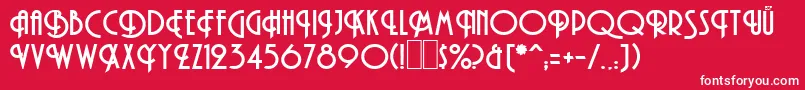 HamanBold Font – White Fonts on Red Background