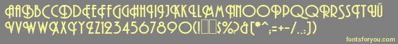 HamanBold Font – Yellow Fonts on Gray Background