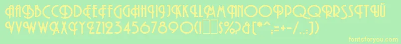 HamanBold Font – Yellow Fonts on Green Background