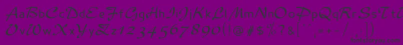 Madameflacon Font – Black Fonts on Purple Background