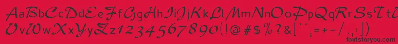 Madameflacon Font – Black Fonts on Red Background