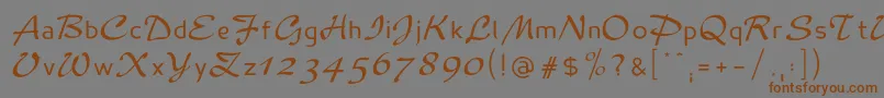 Madameflacon Font – Brown Fonts on Gray Background
