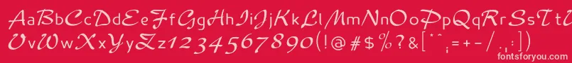 Madameflacon Font – Pink Fonts on Red Background