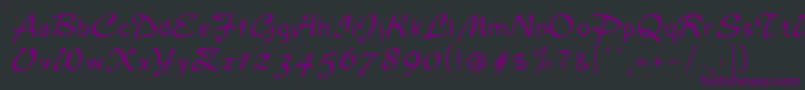 Madameflacon Font – Purple Fonts on Black Background