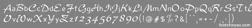 フォントMadameflacon – 灰色の背景に白い文字