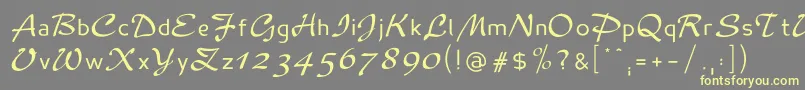 Madameflacon Font – Yellow Fonts on Gray Background