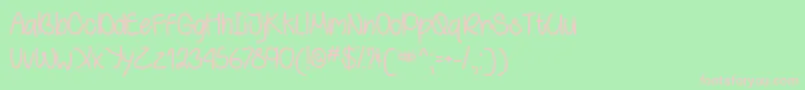 BehindGreenEyesOtf Font – Pink Fonts on Green Background