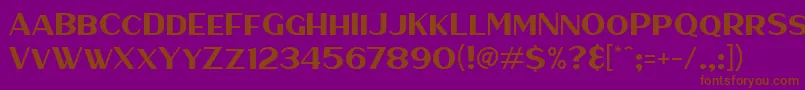 HaarlemSans Font – Brown Fonts on Purple Background