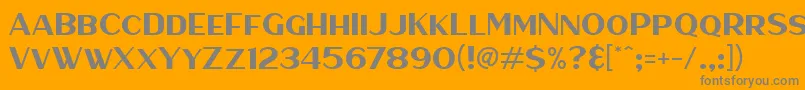 HaarlemSans Font – Gray Fonts on Orange Background