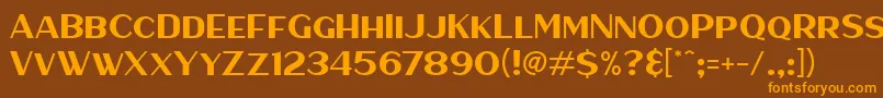 HaarlemSans Font – Orange Fonts on Brown Background