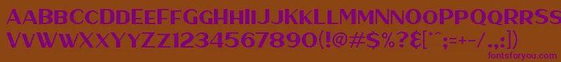 HaarlemSans Font – Purple Fonts on Brown Background