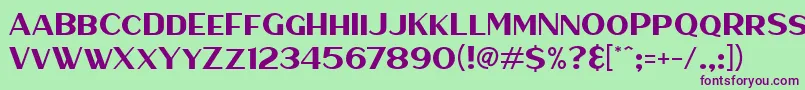 HaarlemSans Font – Purple Fonts on Green Background