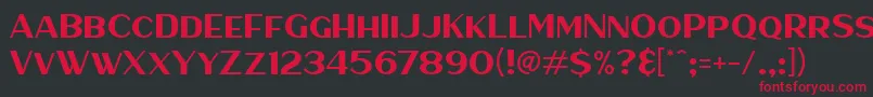 HaarlemSans Font – Red Fonts on Black Background