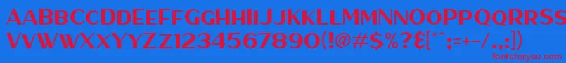 HaarlemSans Font – Red Fonts on Blue Background