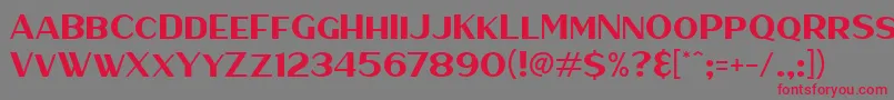 HaarlemSans Font – Red Fonts on Gray Background
