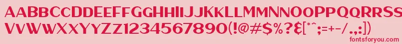 HaarlemSans Font – Red Fonts on Pink Background