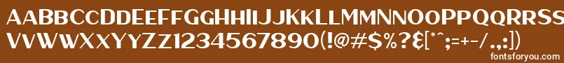 HaarlemSans-fontti – valkoiset fontit ruskealla taustalla