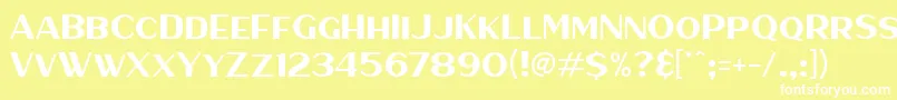 HaarlemSans Font – White Fonts on Yellow Background