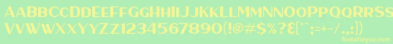 HaarlemSans Font – Yellow Fonts on Green Background