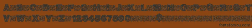 Hotrocks Font – Black Fonts on Brown Background