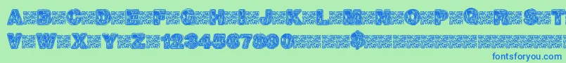 Hotrocks Font – Blue Fonts on Green Background