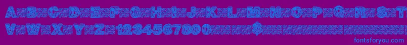 Hotrocks Font – Blue Fonts on Purple Background