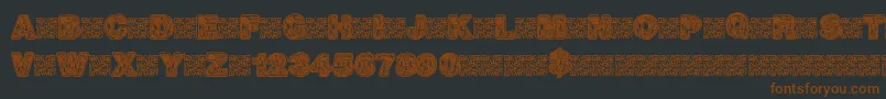 Hotrocks Font – Brown Fonts on Black Background