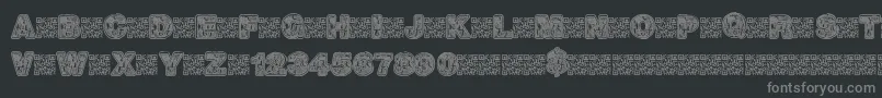 Hotrocks Font – Gray Fonts on Black Background